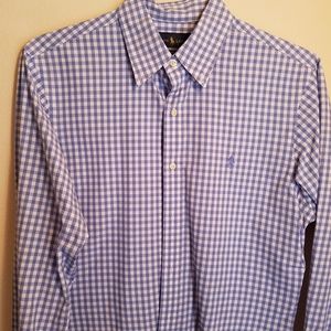 Ralph Lauren Blue-Checkered Button-Down Shirt